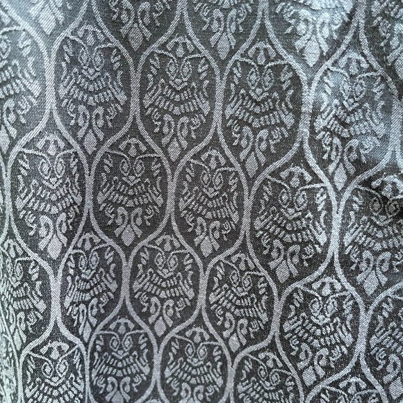 Tahari Brocade Pattern Brown and Taupe Flared Pants - Picture 6 of 9